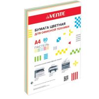 Бумага цветная для офисной техники "deVENTE" А4  50 л., 80 гр., пастельные ассорти (5 цв), 2072250